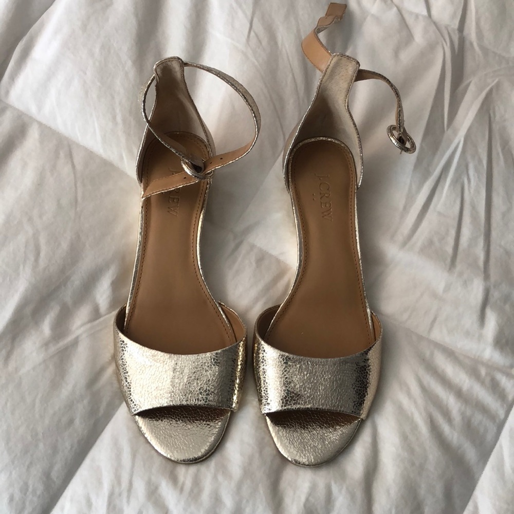 Gold J crew sandals